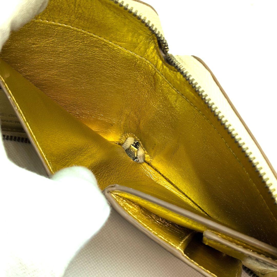 【現行 極美品 箱付 金運◎】コムデギャルソン　ラウンドジップ　二つ折り財布