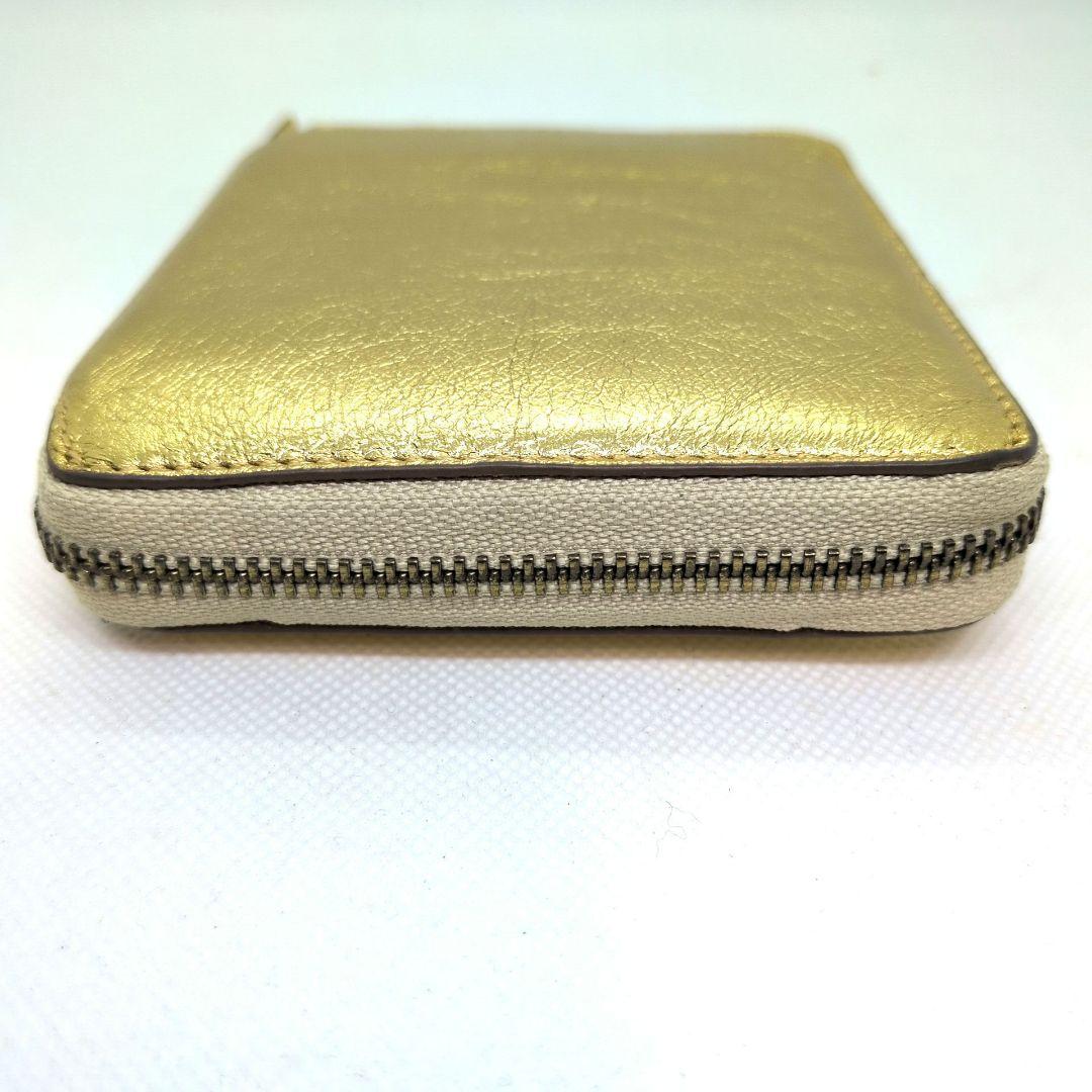 【現行 極美品 箱付 金運◎】コムデギャルソン　ラウンドジップ　二つ折り財布