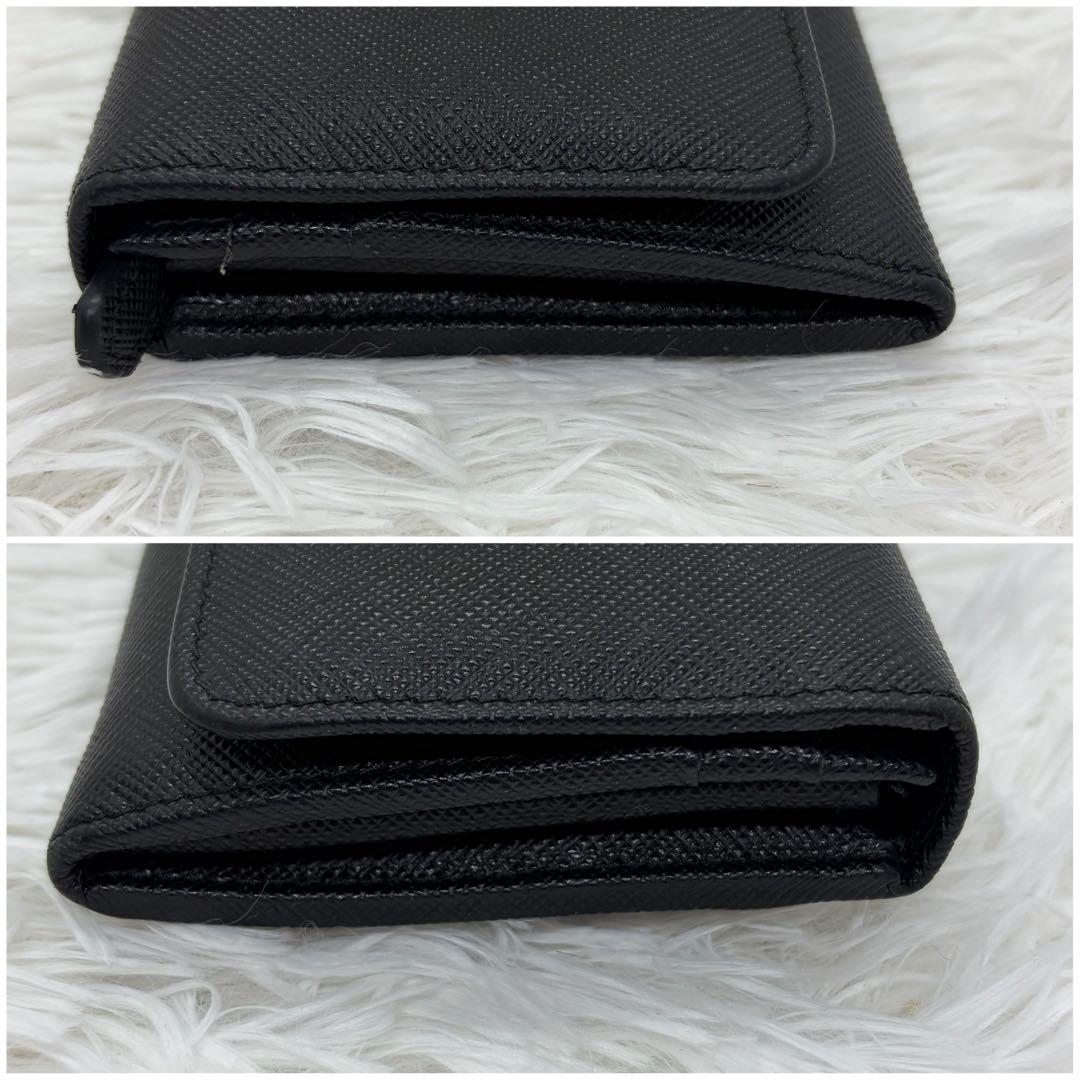 RFID搭載/未使用級✨️プラダ 長財布 折り財布 サフィアーノ レザー 黒