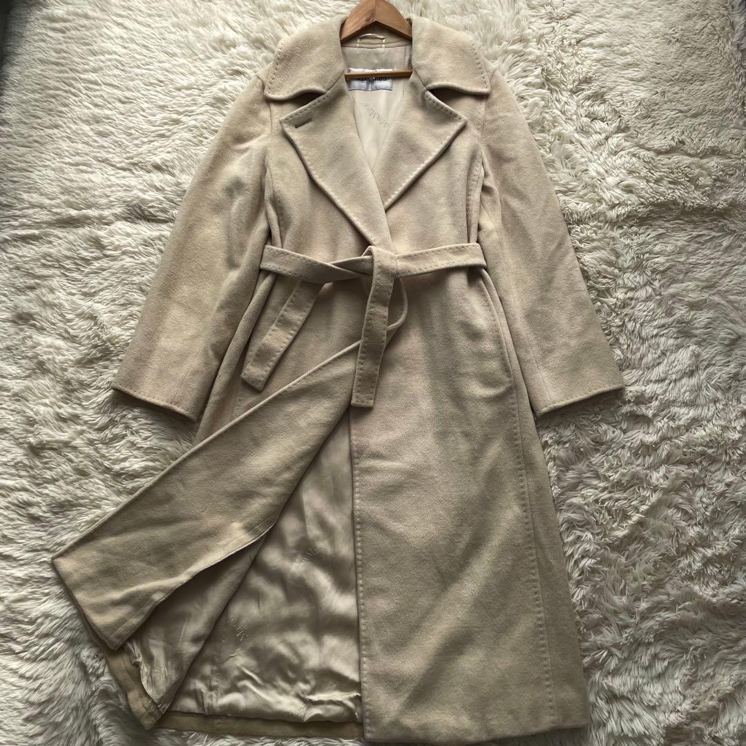 極美品✨マックスマーラ　ロングコート　マニュエラ　カシミヤ　ベルト　マキシ丈　L