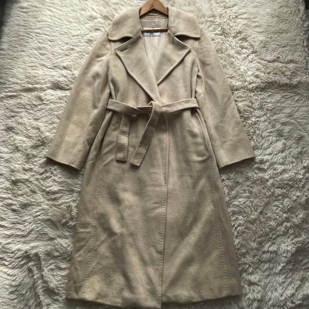 極美品✨マックスマーラ　ロングコート　マニュエラ　カシミヤ　ベルト　マキシ丈　L