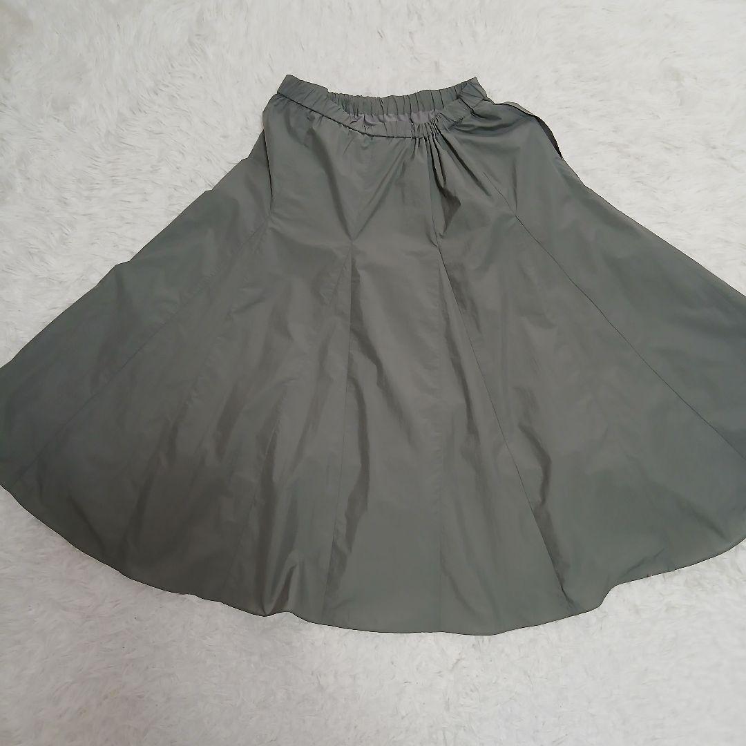 【23区】25SS 撥水加工/洗える ナイロンコットンタフタ フレア スカート