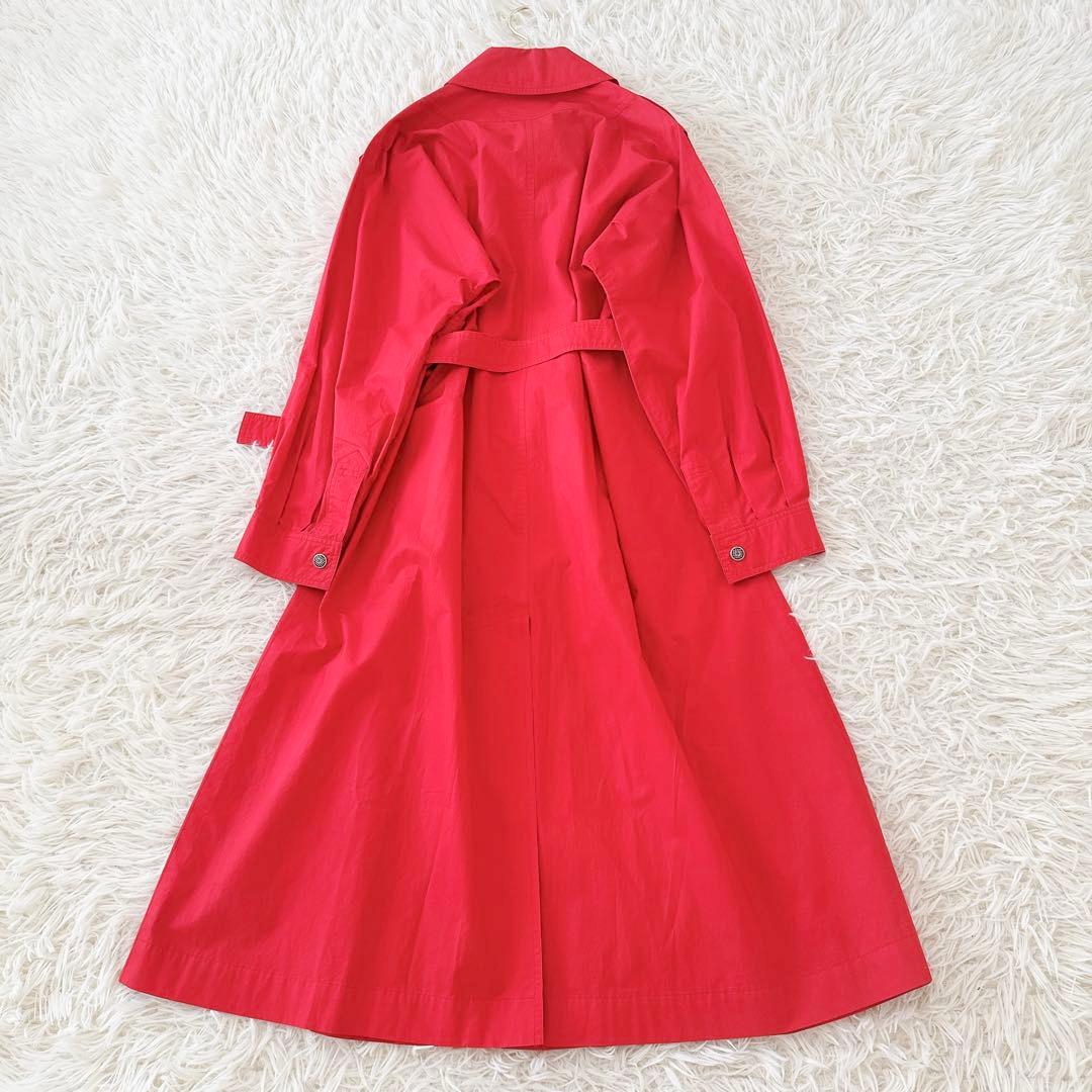 イヴサンローラン YSL✨ステンカラーコート ベルト エポレット レッド M