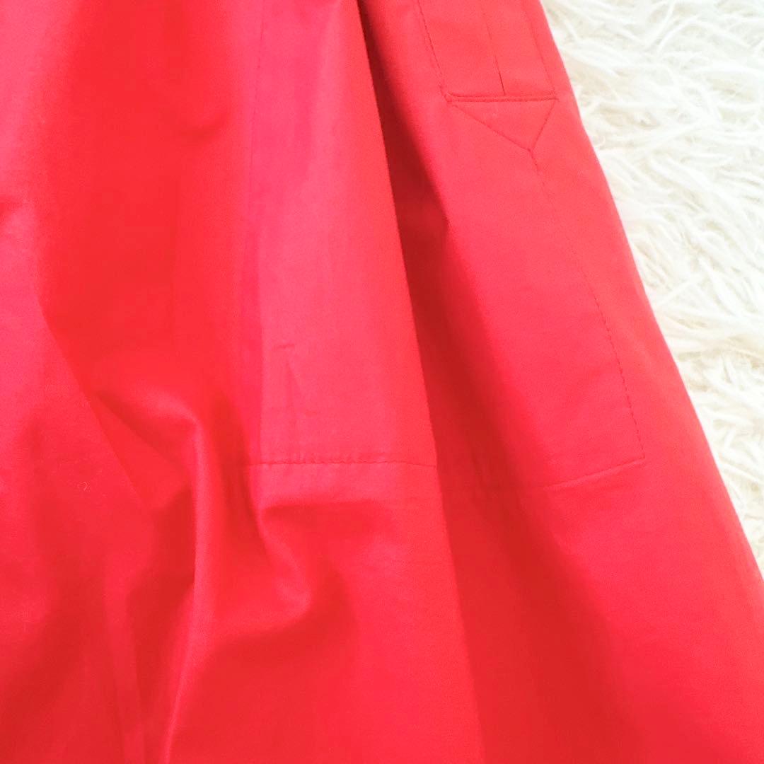 イヴサンローラン YSL✨ステンカラーコート ベルト エポレット レッド M