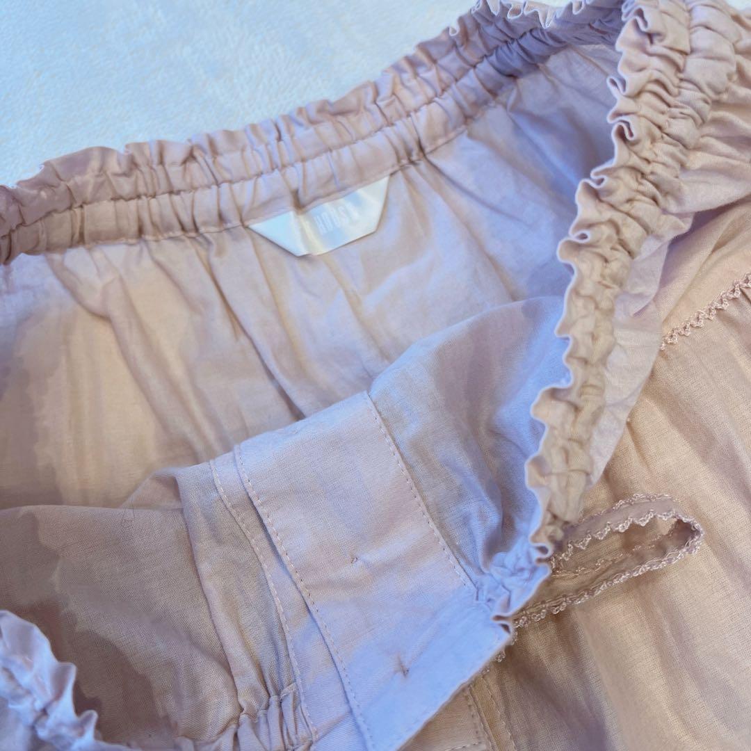 【極美品】ピンクハウスサテンリボンいっぱいローンミディスカート