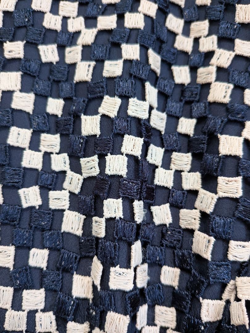 美品！エポカ ノースリーブワンピース 刺繍 カットワークワンピ 40