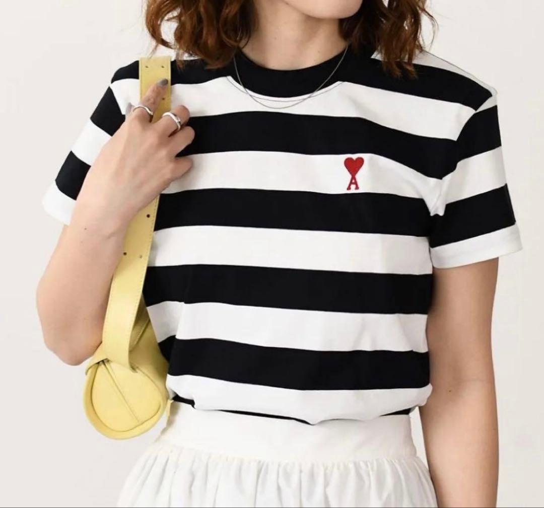 タグ付き未使用　Ami Paris ボーダーTシャツ　S