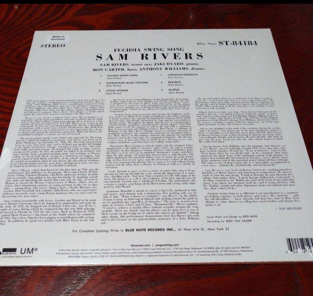 サム・リヴァース　フューシャ・スイング・ソング　高音質・重量盤LP　ブルーノート