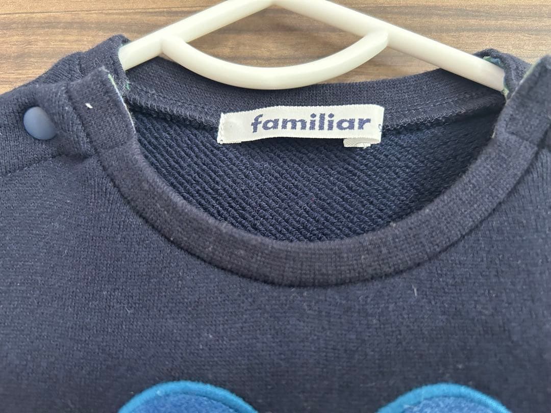 familiar ファミリア　ワンピース 95cm ネイビー チェック