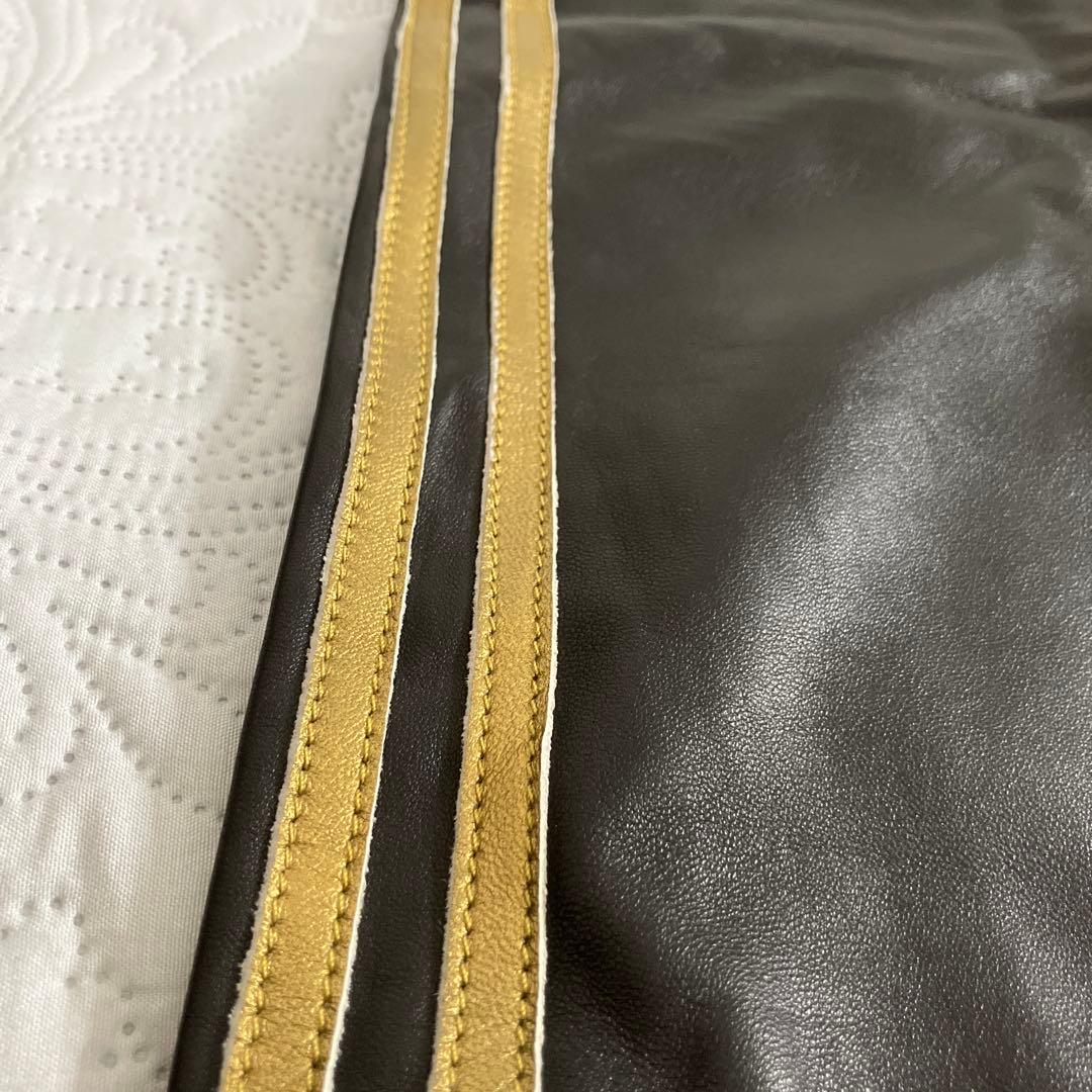 89/adidas レザーパンツ　アディダス 本革