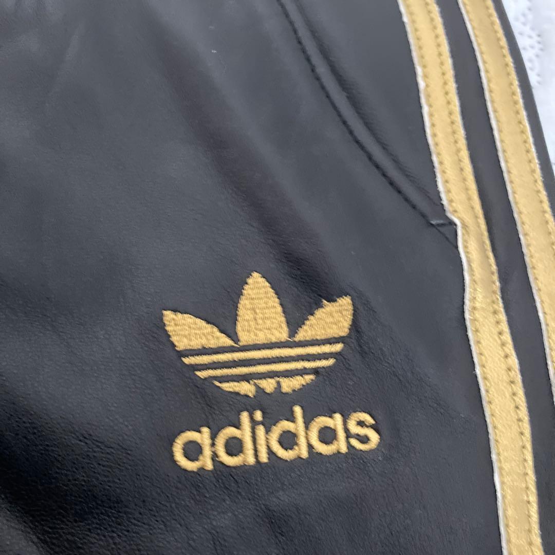 89/adidas レザーパンツ　アディダス 本革