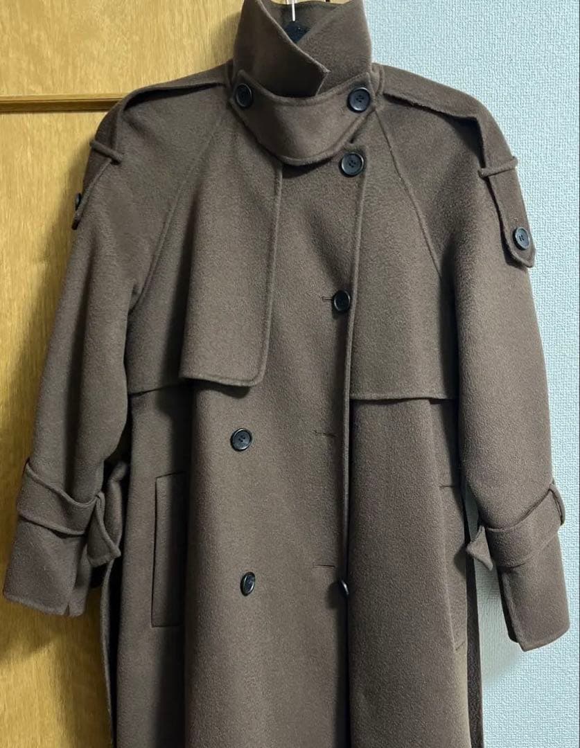 SNIDEL ウロコカシミア コート ブラウン