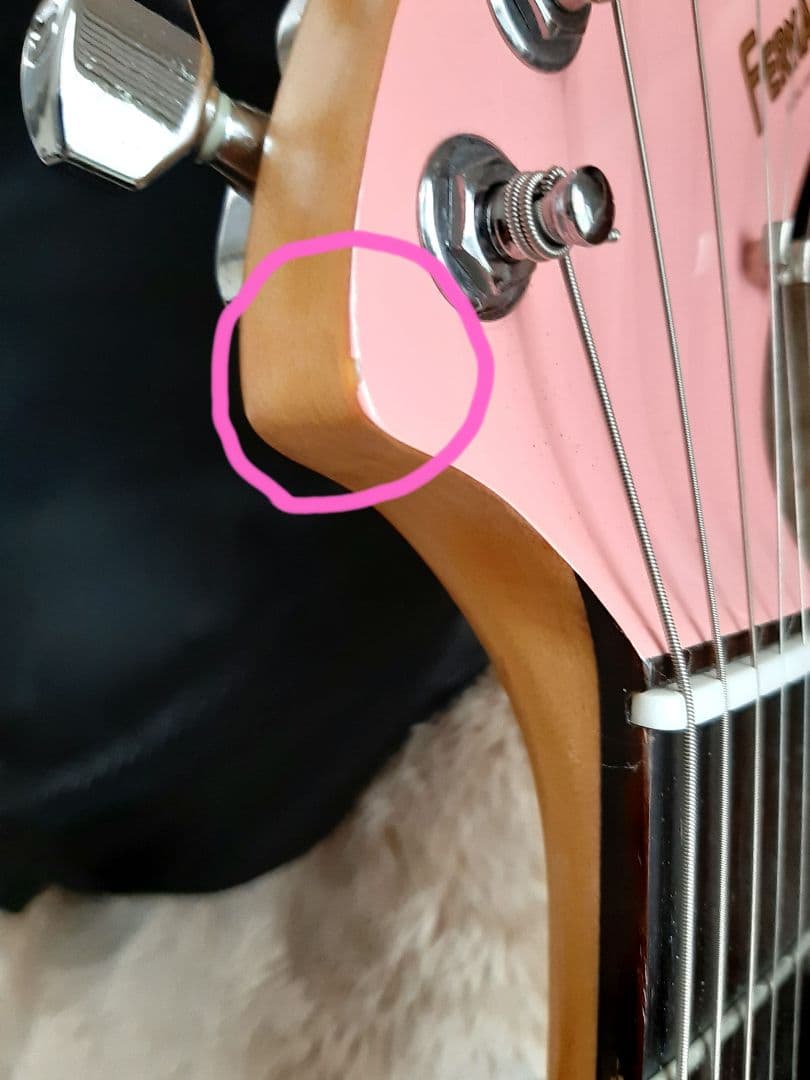 フェルナンデスZO-3 ピンク エレキギター スピーカー内蔵