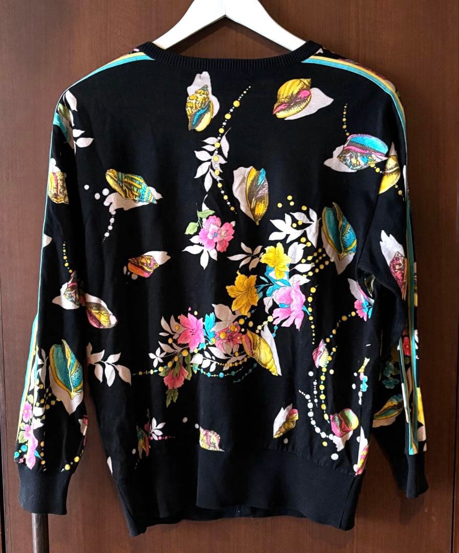 LEONARDレオナール PARIS鮮やかニットカーディガン ブラック　超美品