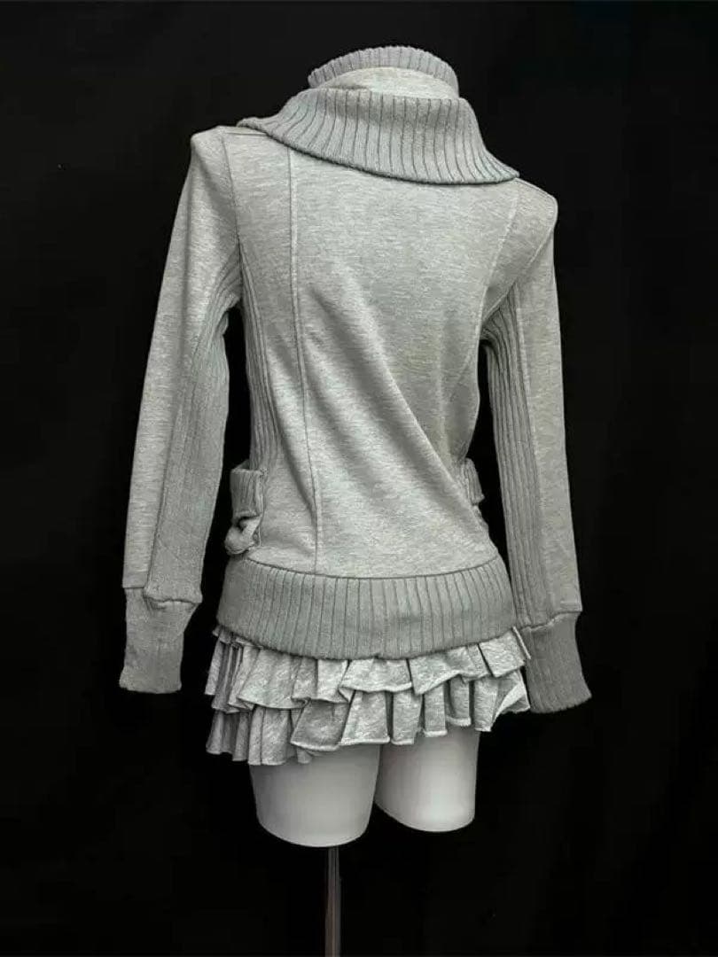 【限定品】ハイネック トップス ジャケット グレー 地雷系 V系 ギャル
