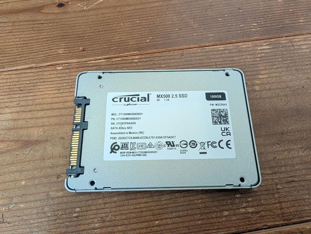 Crucial MX500 1000GB SSD 2.5インチ