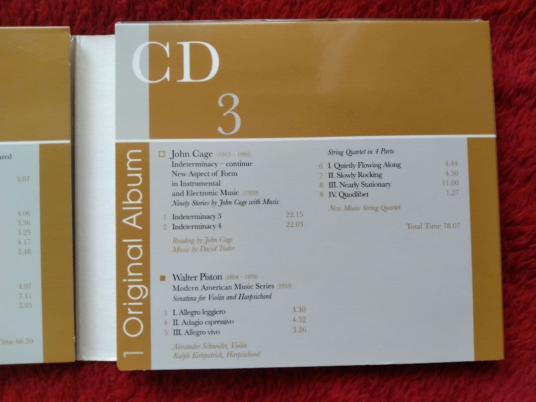 ジョン・ケージ　
3 Original Albums