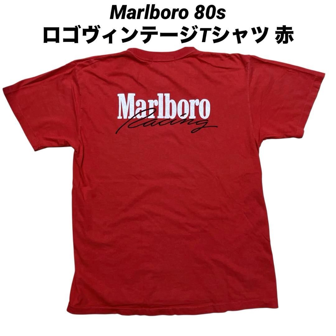 マルボロ Marlboro 80s ロゴプリントヴィンテージTシャツ 赤