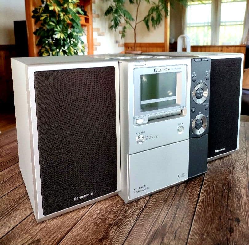 美品　Panasonic ラジカセ　SC-PM770SD-S　リモコン付