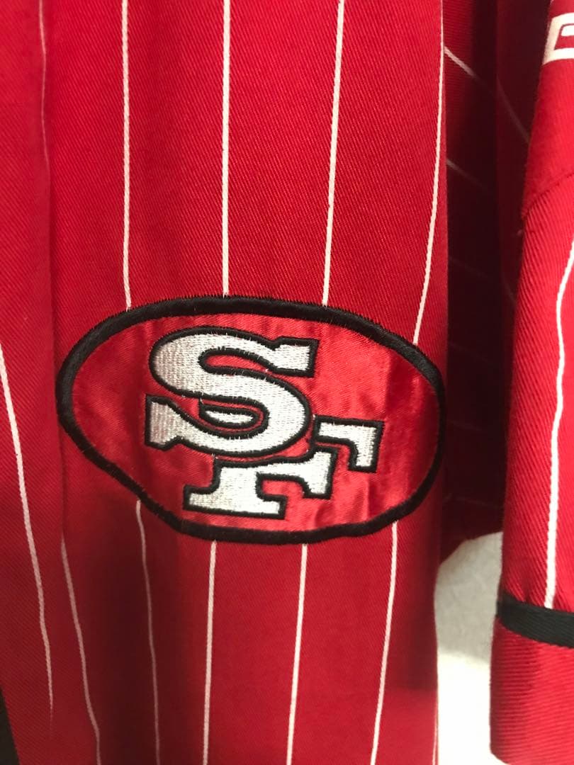 サンフランシスコ49ers ストライプベースボールシャツ XL