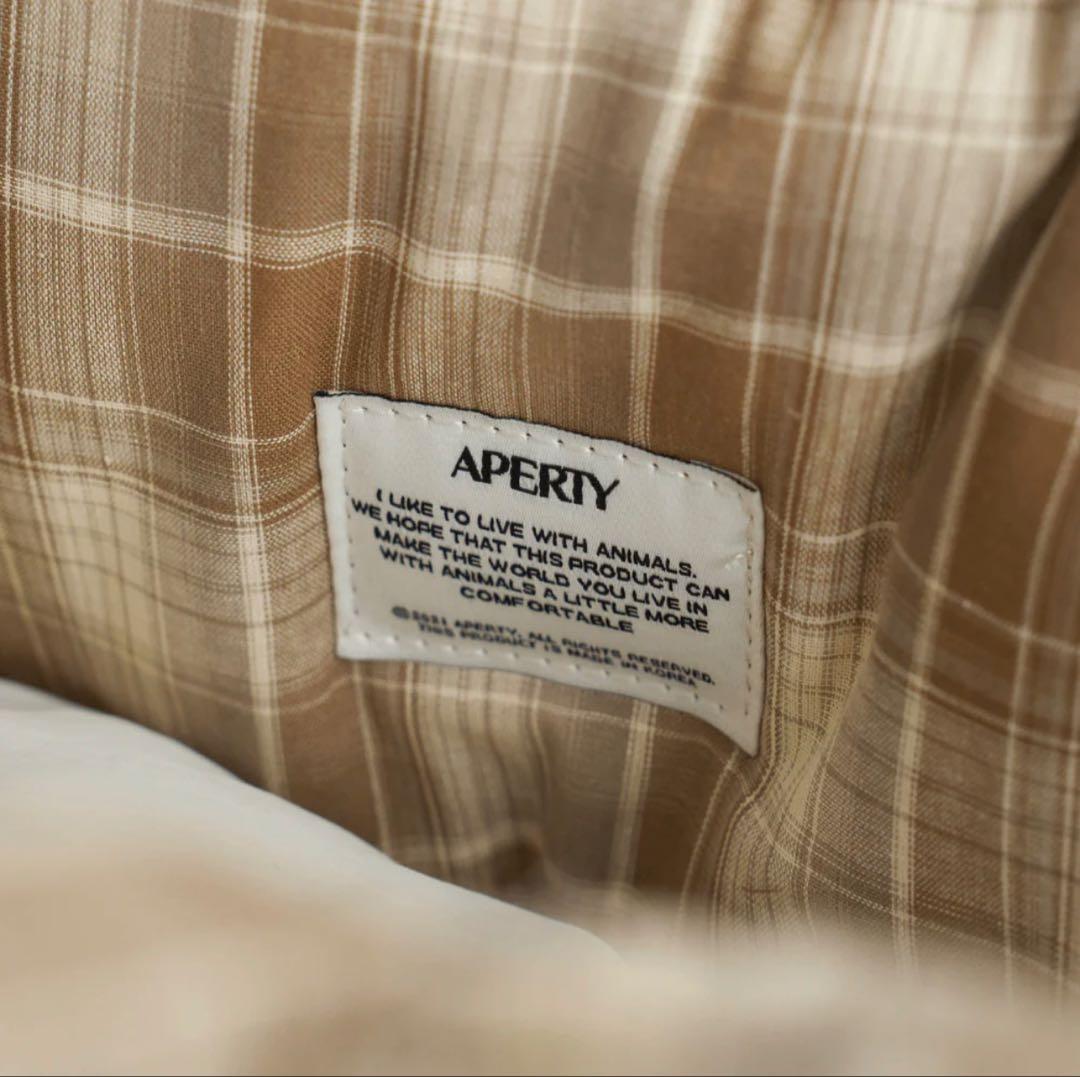 【APERTY】Sサイズ WIDE BAG TARTAN BROWN