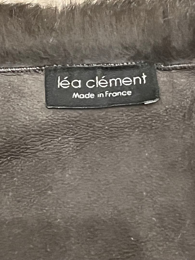 léa clément ダークグレー ファーショール