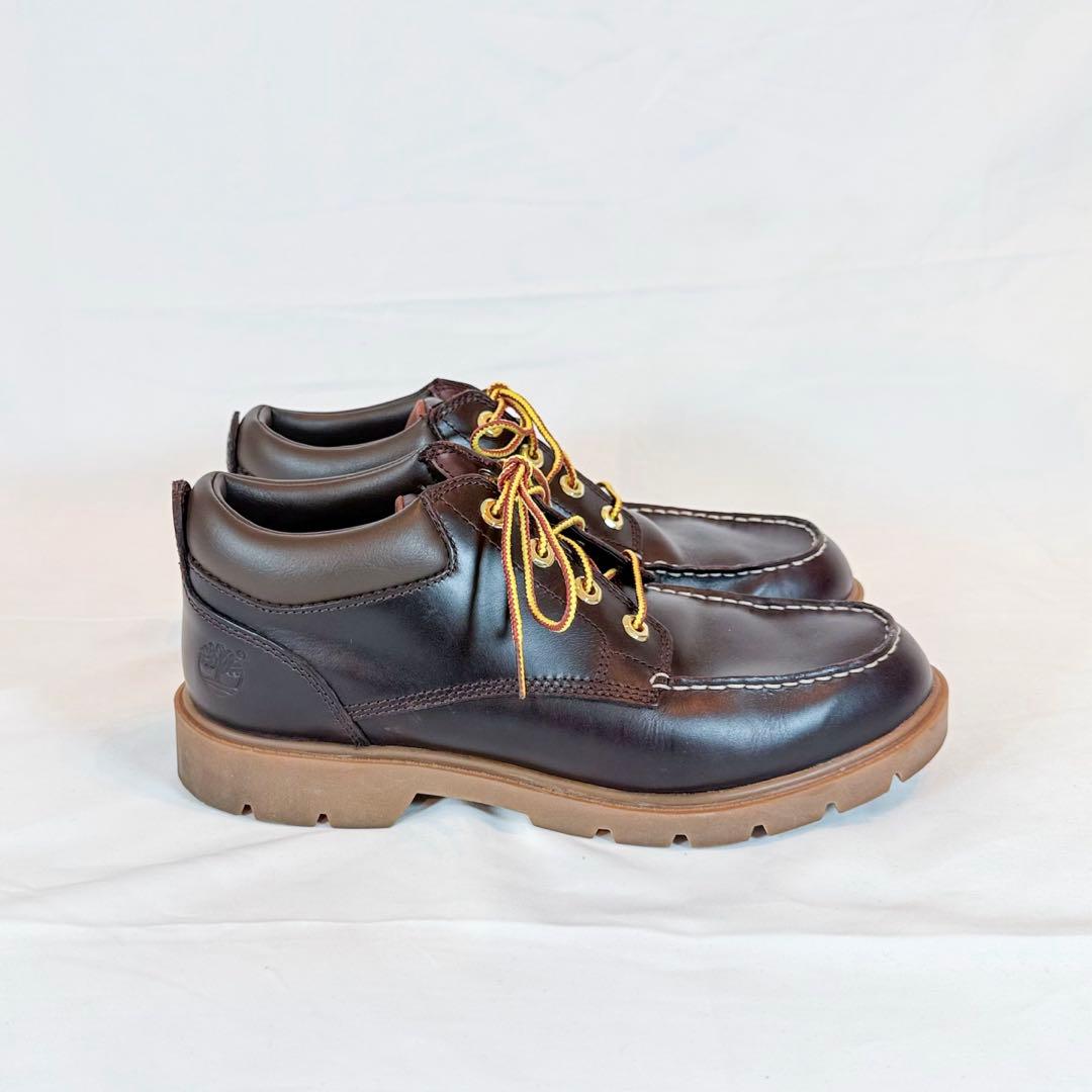 【美品】Timberland モックトゥ レザーシューズ 茶 27cm