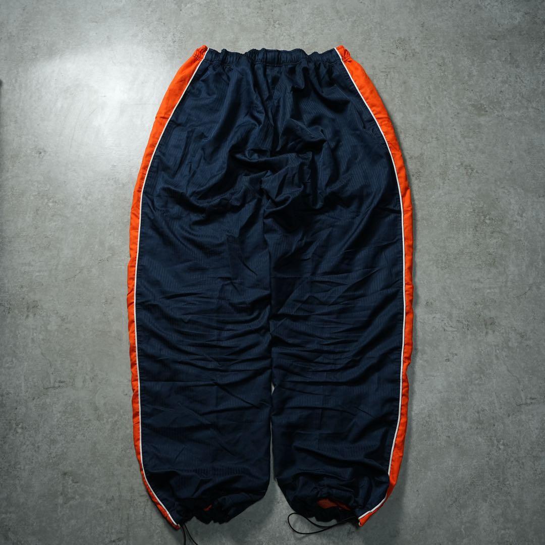 00s NIKE ナイロンパンツ バギーワイド ネイビー オレンジ 平成 y2k