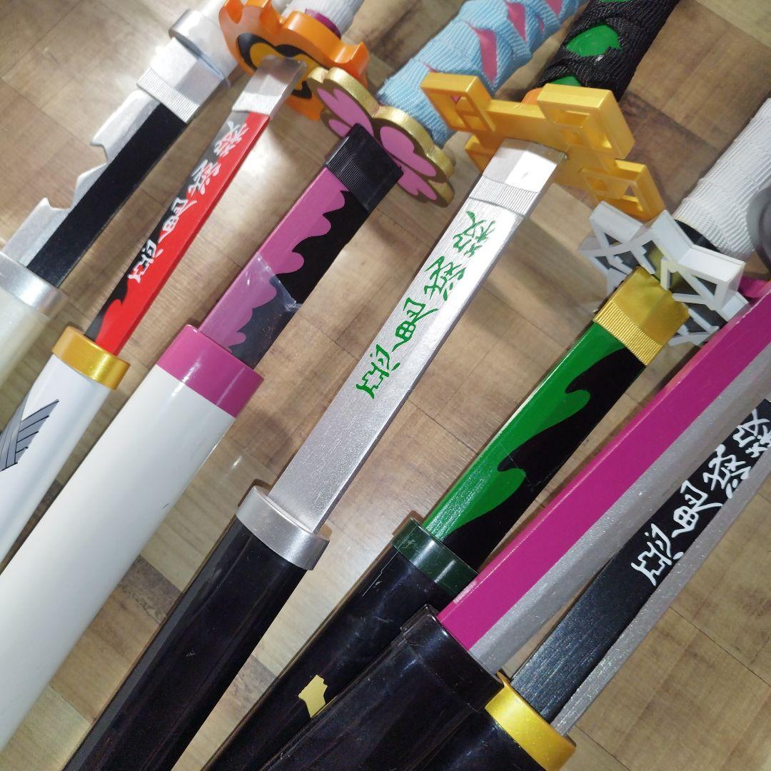 送料無料 鬼滅の刃　刀 日輪刀　7本セット　木製 まとめ売り