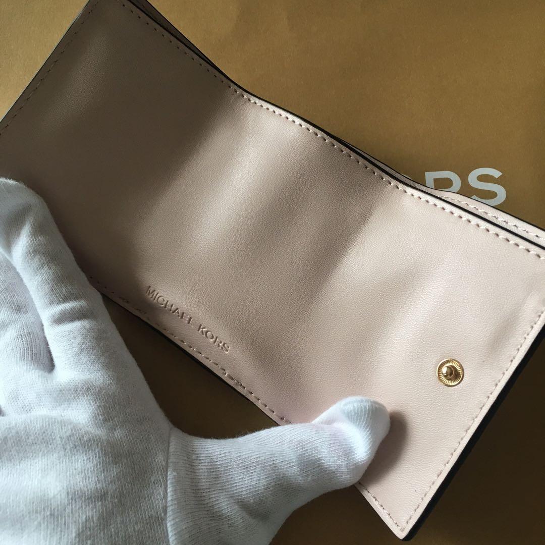 新品　MICHEAL KORS マイケルコース　三つ折り　財布　ホワイト　ピンク