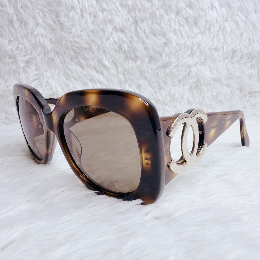 小物 CHANEL archive sunglasses big coco gold
