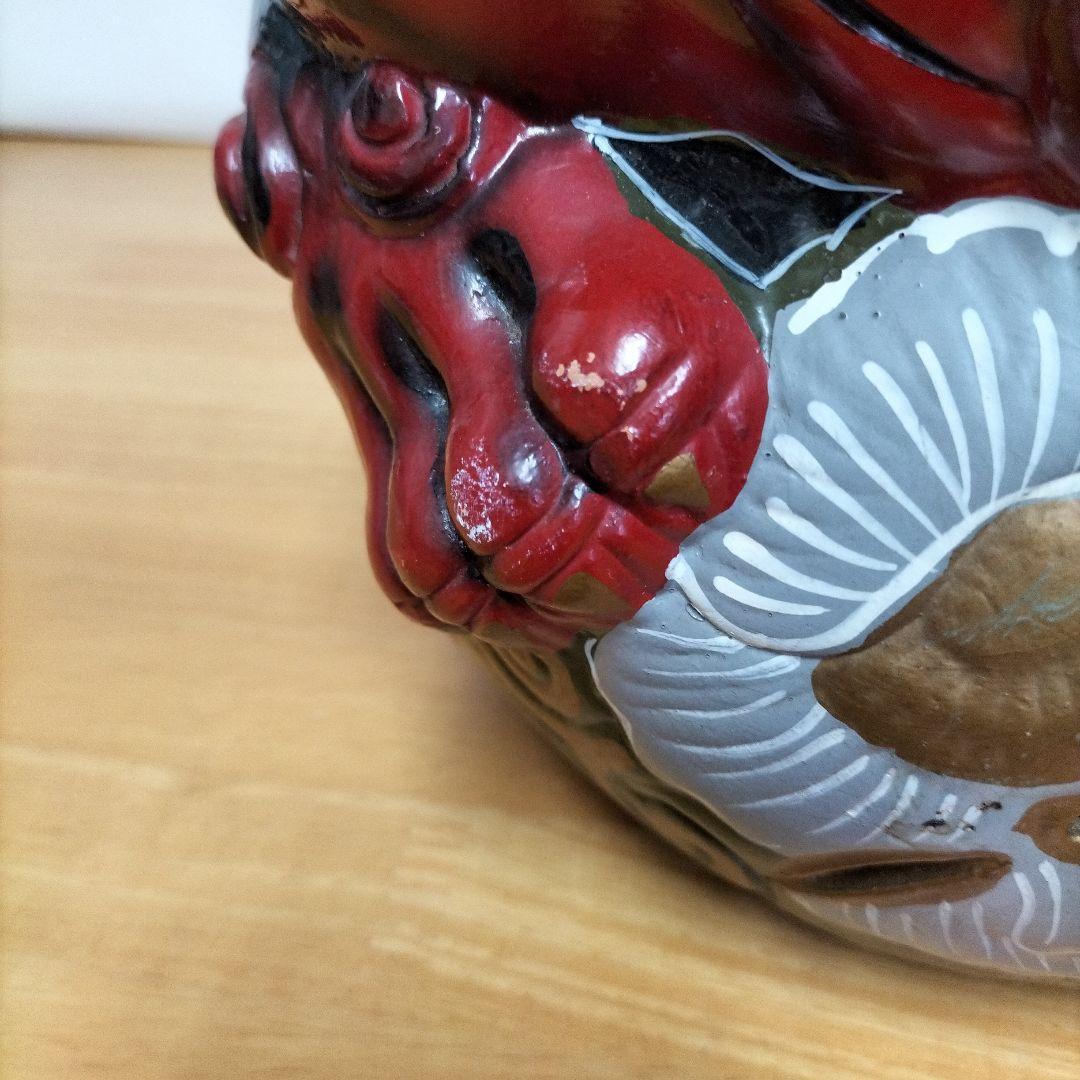 玉乗り獅子　シーサー 像