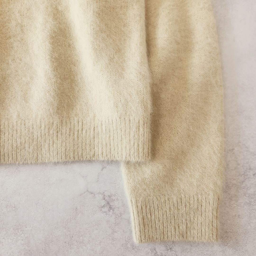 25AW フォックス カシミヤ ブレンド クルーネック カーディガン ライム