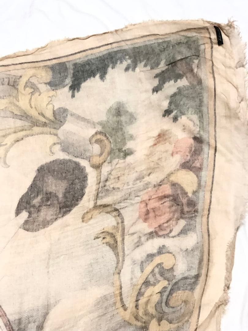 【美品】Faliero Sarti 大判ストール 羅針盤 地図柄 イタリア