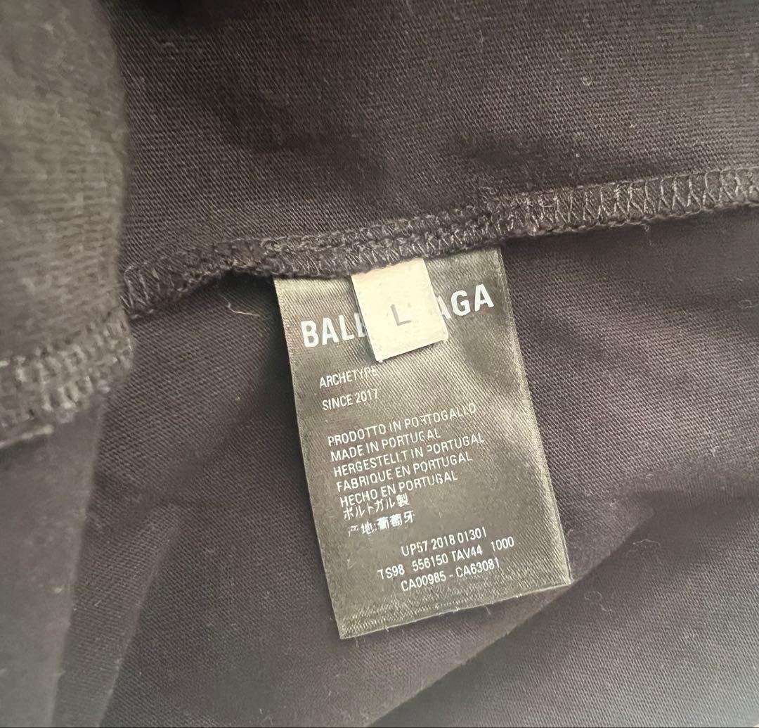 【ほぼ未使用】Balenciaga ロゴ Tシャツ ブラック　L
