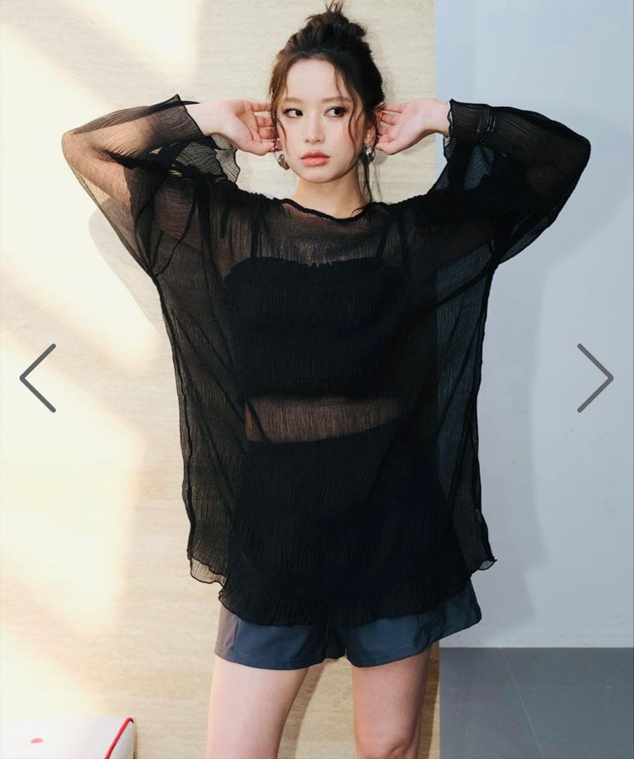 OSHAREVO オシャレボ　セパレート水着　体型カバー ブラック　Lサイズ
