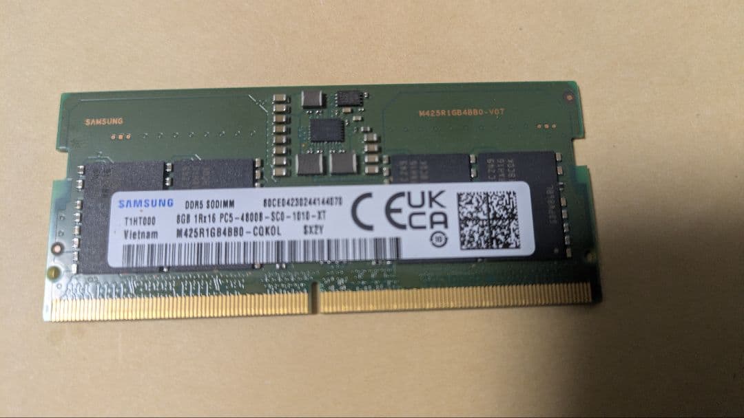 高*し様 SAMSUNG DDR5 SODIMM 8GB PC5-4800 ノー
