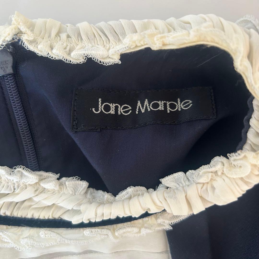 Jane Marple コレットドレス ネイビー×ホワイト