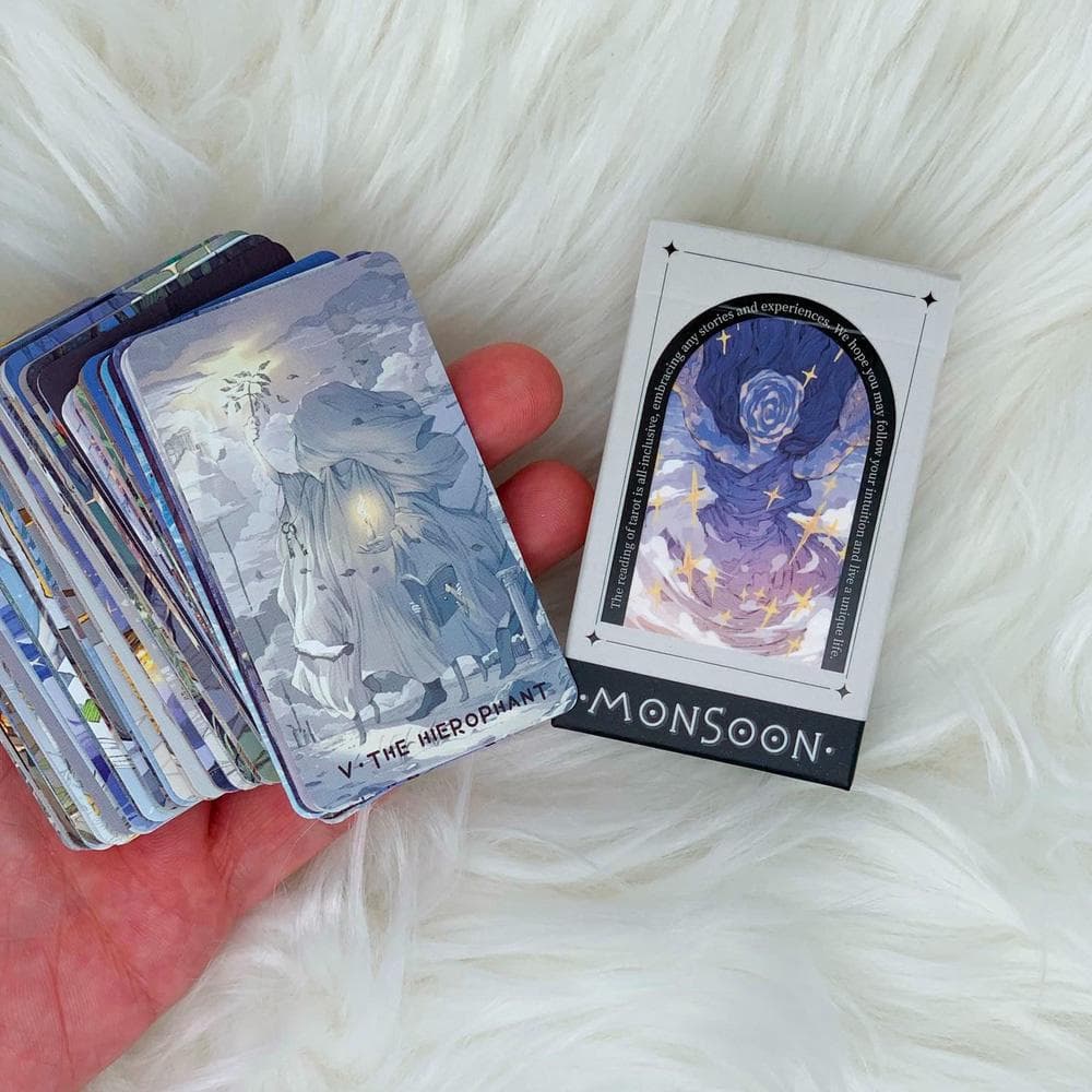 【正規品タロットカード】超レア✨クラファン完売品✨雨と光が織りなすデッキ／ミニ版