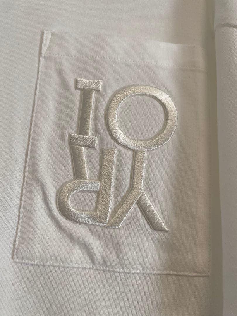 yori 10th TEE 10周年記念ロゴ刺繍Tシャツ ホワイト サイズ38
