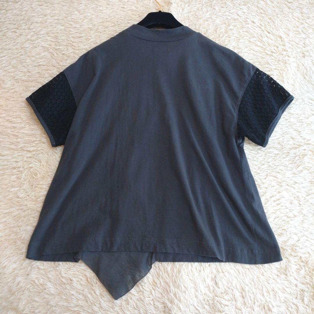 日本製★OLLEBOREBLA　カットソー　コットン　ぶたさん　はてな柄