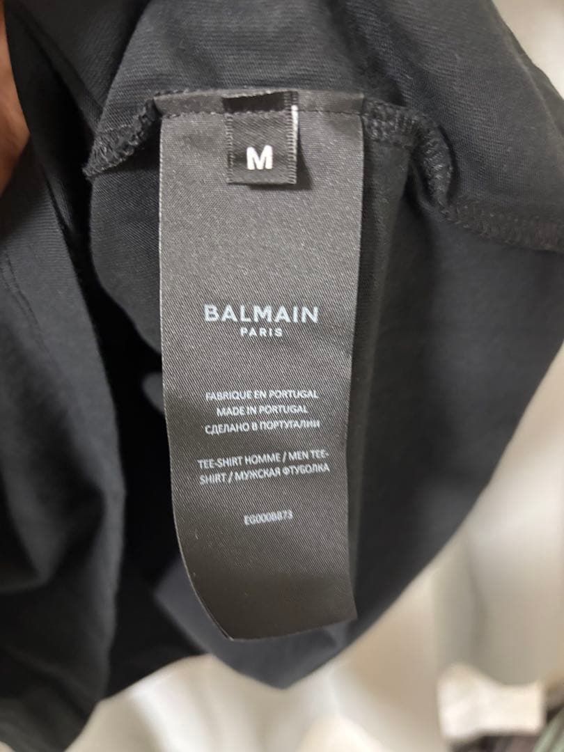 【2枚セット】BALMAIN PARIS フロント ロゴプリント半袖Tシャツ