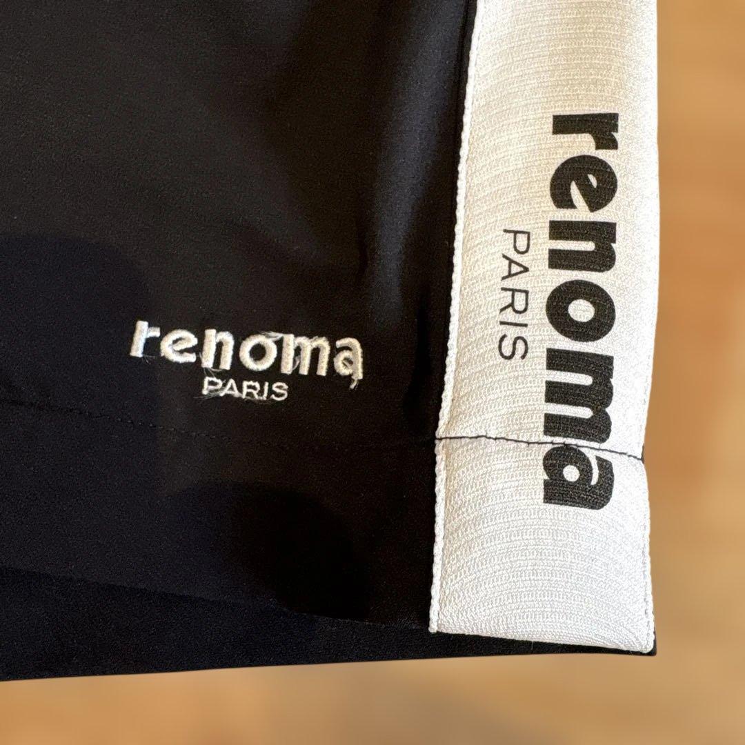 ◼️renoma golf ◼️ロゴ入りハーフパンツ黒白M美品