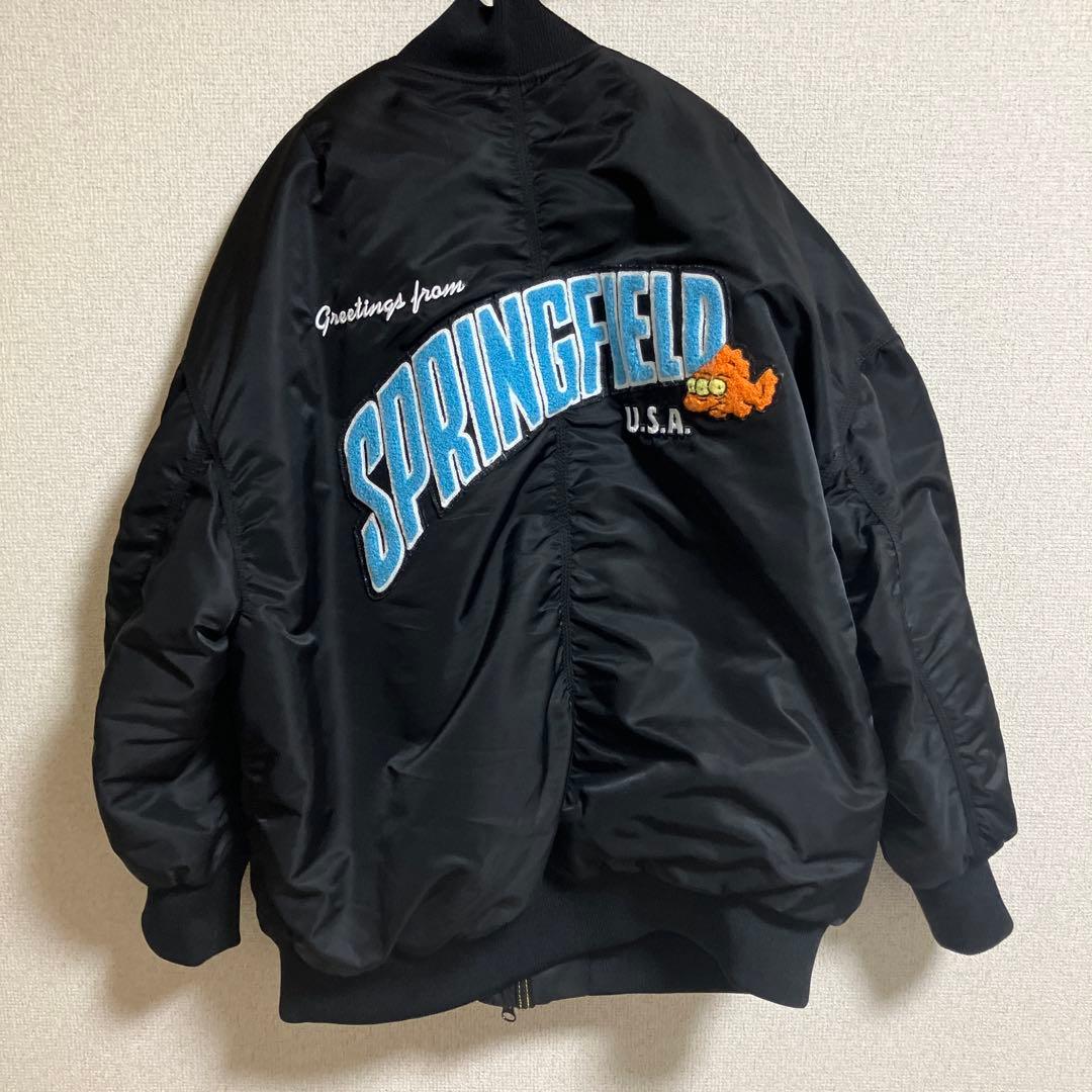 The Simpsons MA-1ジャケット XS/S ブラック