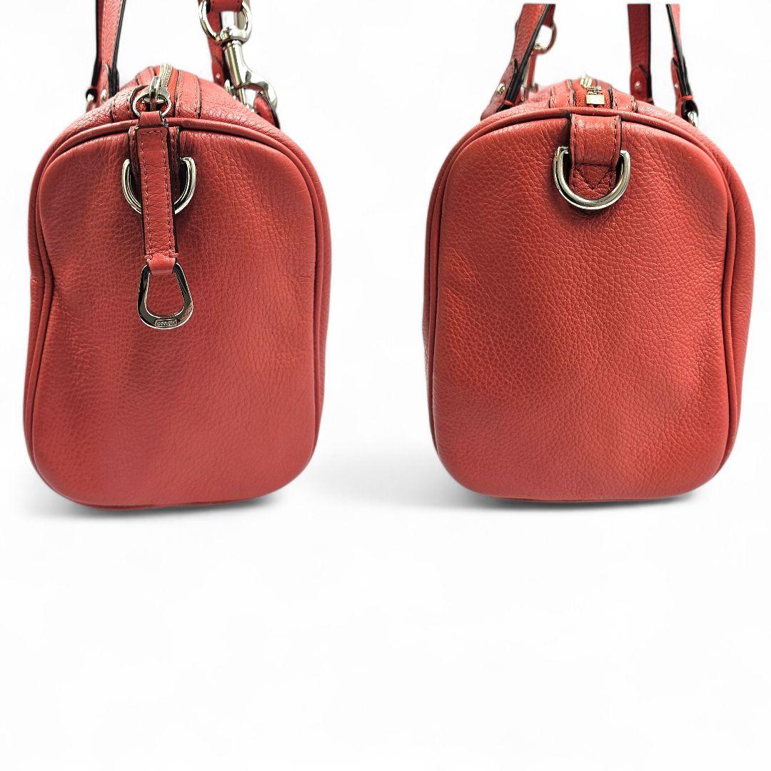 良品　COACH　ミニボストンバッグ　ショルダー2way 　本革レザー