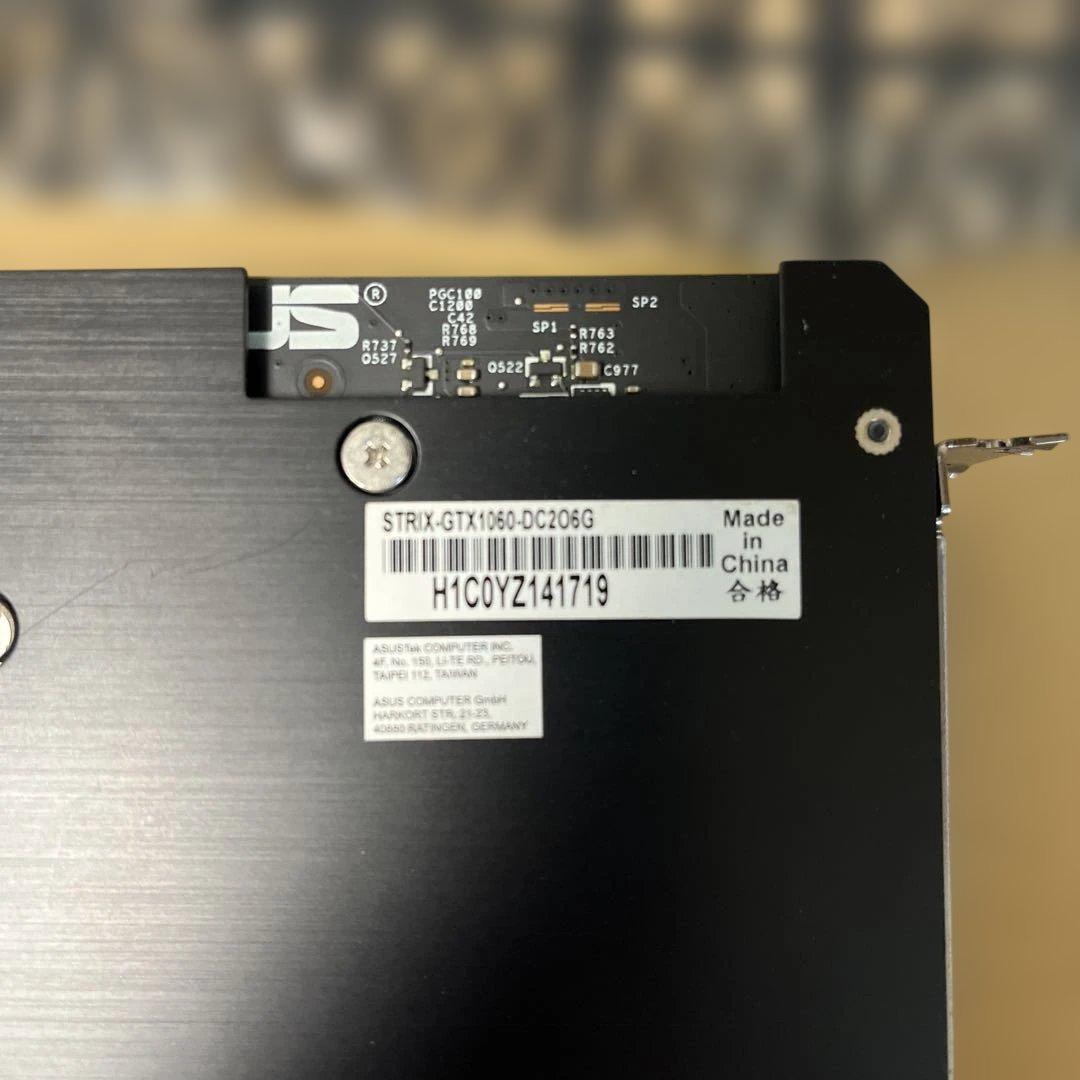 【中古】ASUS製　STRIX-GTX1060-DC2O6G