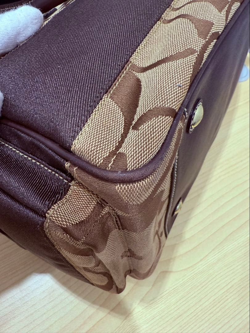 コーチ COACH ボストンバッグ　シグネチャー　キャンバス　レザー　2way