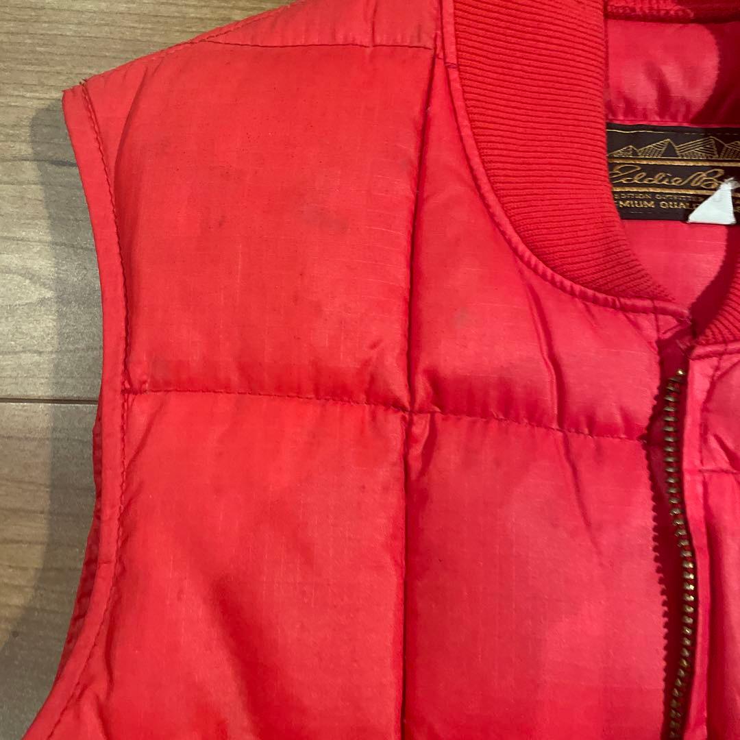 80's EDDIE BAUER CANADIAN VEST 赤　40