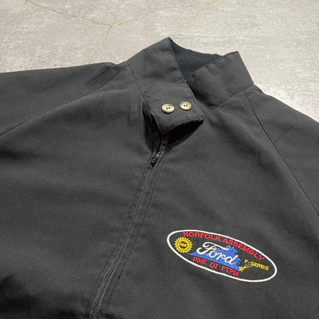80s90sUSA製G9KingLouieブラックスイングトップFord刺繍ロゴ