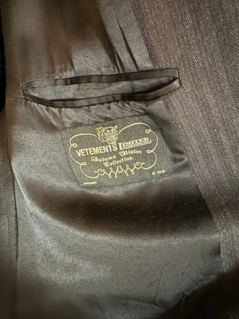 VETEMENTS 18AW インサイドアウト　オーバーサイズジャケット